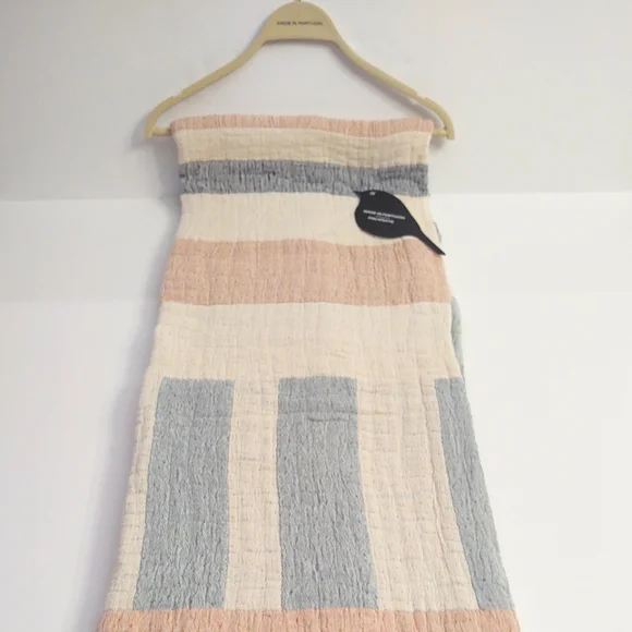 🎁Piscatextil Throw Blanket - Broad Stripe Multi Color Block